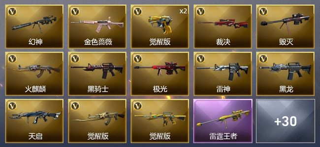 穿越火线（CF）5王者武器 36V武器 8皮肤 可排位 宗师