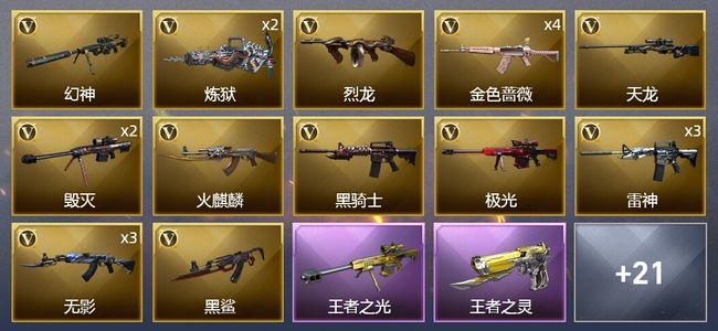 穿越火线（CF）2王者武器 3炫金武器 37V武器 3V角色 6皮肤 可排位 新锐