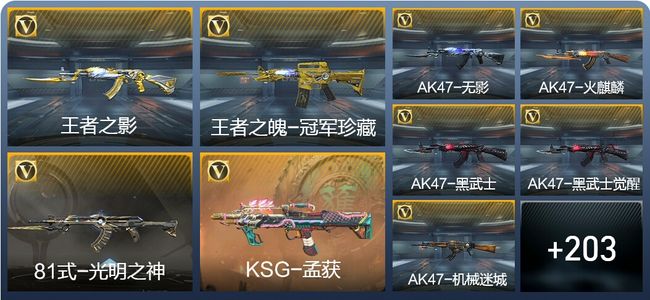 穿越火线：枪战王者V6 5王者武器 234英雄武器 6英雄角色 371万化 大师