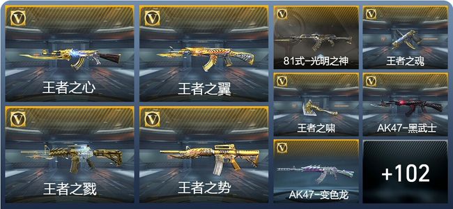 穿越火线：枪战王者V6 14王者武器 111英雄武器 4英雄角色 241万化 枪圣SSS