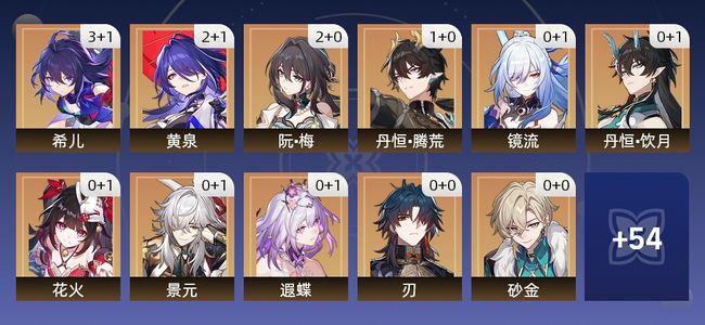 崩坏：星穹铁道112黄 69角色黄 43光锥黄 43五星角色 19五星光锥 70级 男主