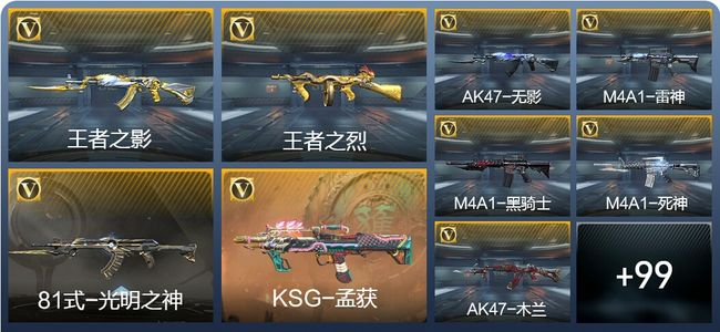 穿越火线：枪战王者V5 5王者武器 119英雄武器 2英雄角色 218万化 专家S