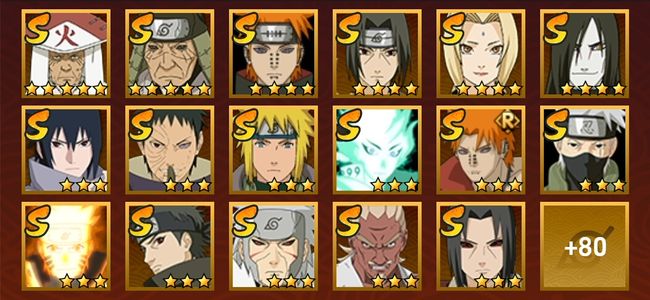 火影忍者V14 45S忍 54A忍 289忍 6065S碎片 26通灵 2000W战力 前50名 中忍