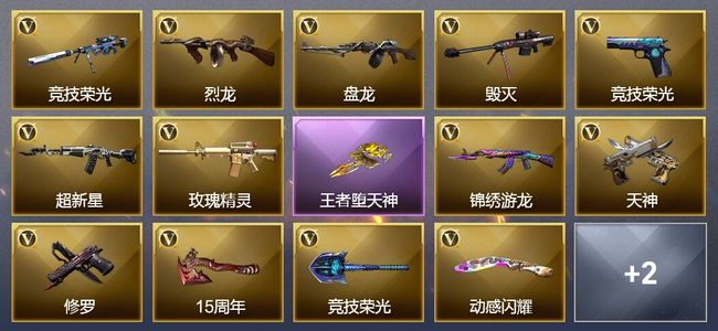 穿越火线（CF）8王者武器 3炫金武器 81V武器 3V角色 可排位 专家