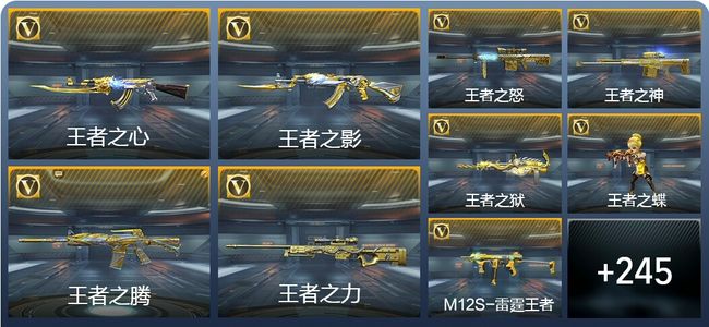 穿越火线：枪战王者V8 24王者武器 254英雄武器 12英雄角色 406万化 传奇