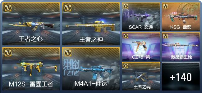 穿越火线：枪战王者V6 18王者武器 180英雄武器 7英雄角色 379万化 大师SS