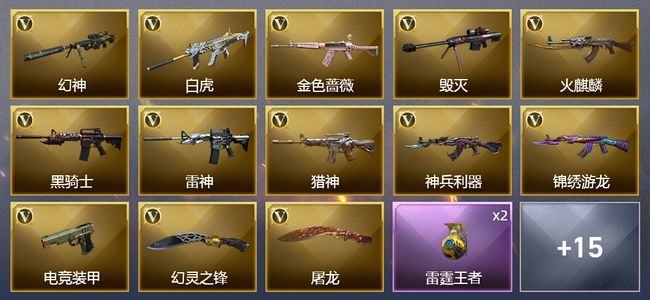 穿越火线（CF）1王者武器 21V武器 6皮肤 可排位 枪王