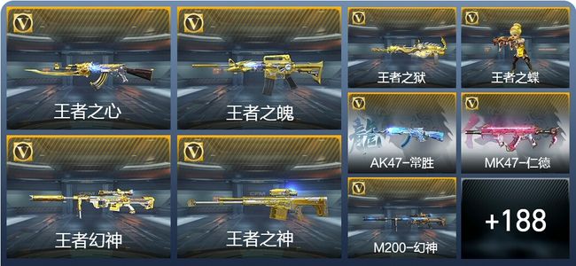 穿越火线：枪战王者V7 20王者武器 214英雄武器 14英雄角色 594万化 枪王SSS