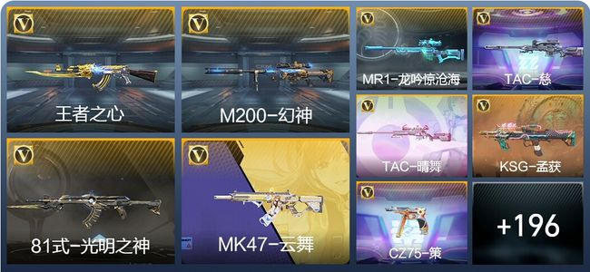 穿越火线：枪战王者V5 6王者武器 205英雄武器 8英雄角色 407万化 枪王
