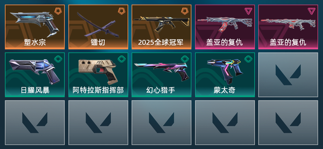 无畏契约3橙皮 2紫皮 9皮肤 9940皮肤总价值 310已用源晶