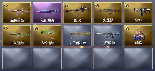 穿越火线（CF）6V武器 1V角色 4皮肤 可排位 传奇