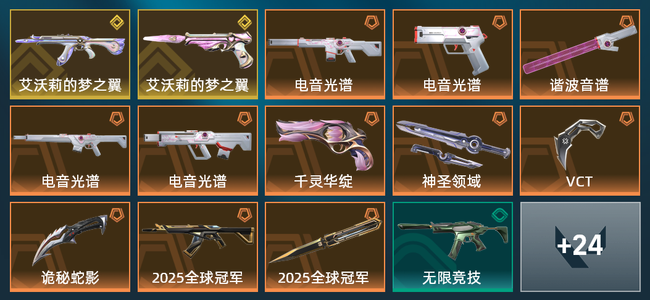 无畏契约11橙皮 2金皮 38皮肤 25960皮肤总价值 455已用源晶 白银