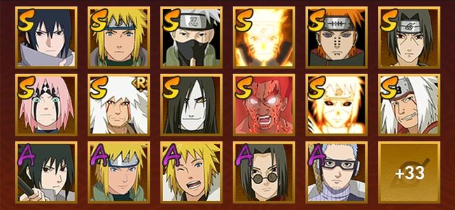 火影忍者V10 13S忍 38A忍 51忍 100S碎片 17通灵 100W内战力