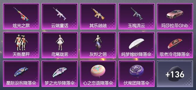 和平精英【苹果版】1载具 4升级枪 3粉装 0尾迹 71套装 33438热力 7印记