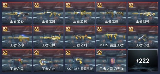 穿越火线：枪战王者38王者 222英雄武器 14英雄角色 325万化 新锐