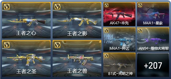 穿越火线：枪战王者16王者武器 216英雄武器 6英雄角色 313万化 枪王SSS