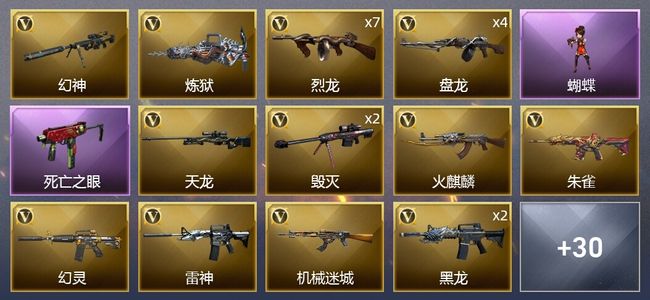 穿越火线（CF）2炫金武器 93V武器 2V角色 11皮肤 可排位 枪王