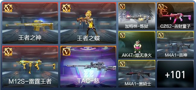 穿越火线：枪战王者12王者 121英雄武器 3英雄角色 136万化 枪皇SSS