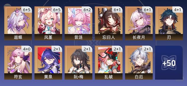 崩坏：星穹铁道154黄 115角色黄 39光锥黄 39五星角色 25五星光锥 70级 女主