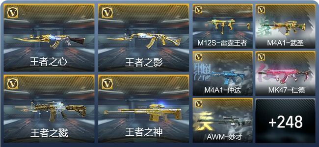 穿越火线：枪战王者V8 22王者武器 262英雄武器 10英雄角色 521万化 枪圣S