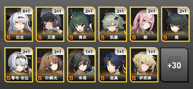 绝区零93黄 73角色黄 29S角色 20S音擎 19S邦布 女主 60