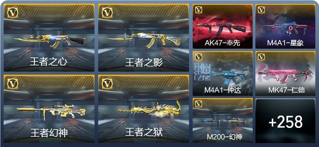 穿越火线：枪战王者V8 22王者武器 267英雄武器 11英雄角色 430万化 枪圣SSS