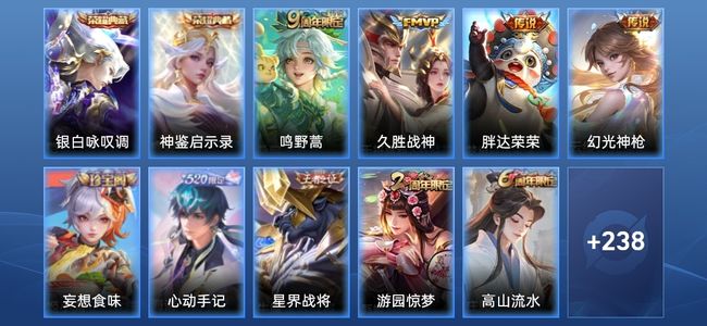 王者荣耀V5 2典藏 4传说 75史诗 250皮肤 122英雄 至尊星耀I