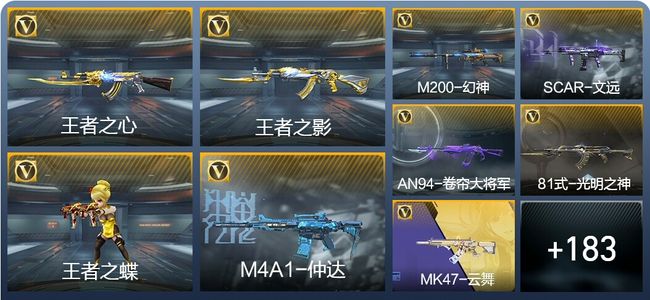 穿越火线：枪战王者V4 9王者武器 208英雄武器 5英雄角色 290万化 枪圣