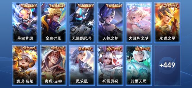 王者荣耀V10 4典藏 58传说 167史诗 465皮肤 124英雄 至圣王者