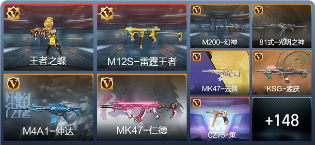 穿越火线：枪战王者V2 5王者 184英雄武器 1英雄角色 256万化 枪圣S