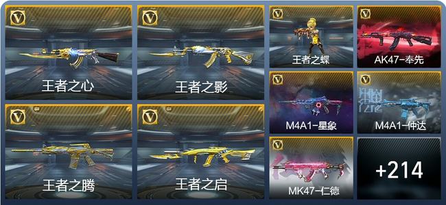 穿越火线：枪战王者22王者武器 223英雄武器 2英雄角色 425万化 专家S