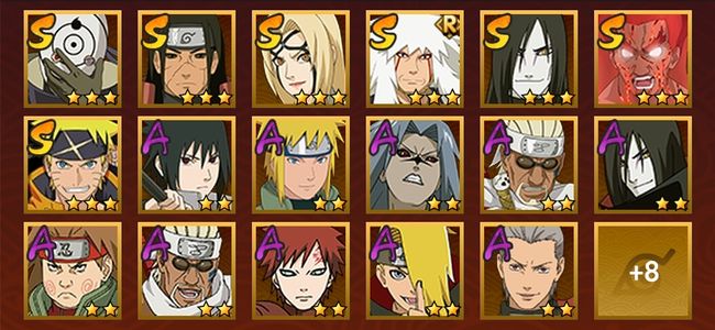 火影忍者V9 7S忍 18A忍 100忍 957S碎片 14通灵 300W战力 影级