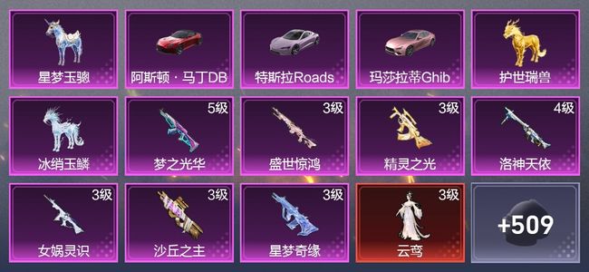 和平精英6载具 26升级枪 14粉装 10尾迹 304枪皮 204套装 113555热力 22印记 王牌