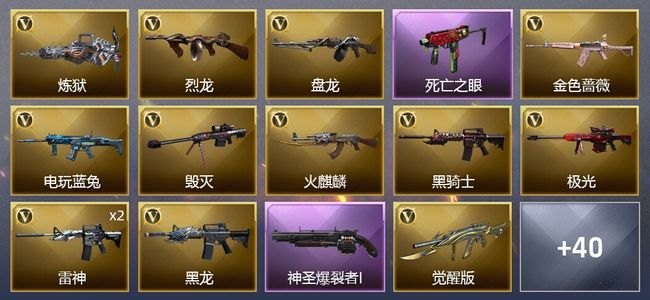 穿越火线（CF）1炫金武器 31V武器 3皮肤 可排位 宗师