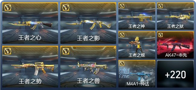 穿越火线：枪战王者V6 15王者武器 229英雄武器 8英雄角色 478万化 大师SS