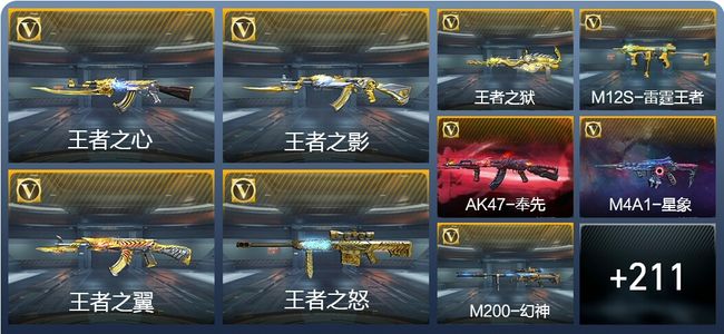 穿越火线：枪战王者15王者武器 220英雄武器 8英雄角色 370万化 传奇