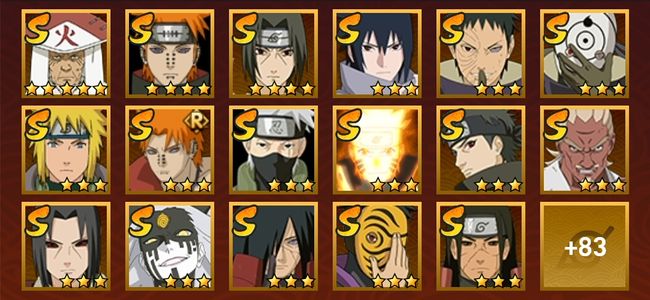 火影忍者V13 37S忍 63A忍 317忍 4690S碎片 24通灵 2000W战力 前50名 上忍