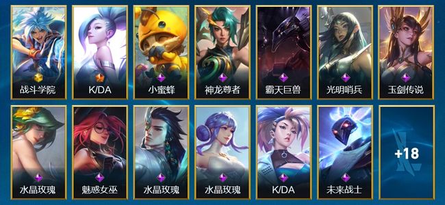 英雄联盟手游（lol手游）1神话 1传说 12史诗 31皮肤 39英雄 黄金