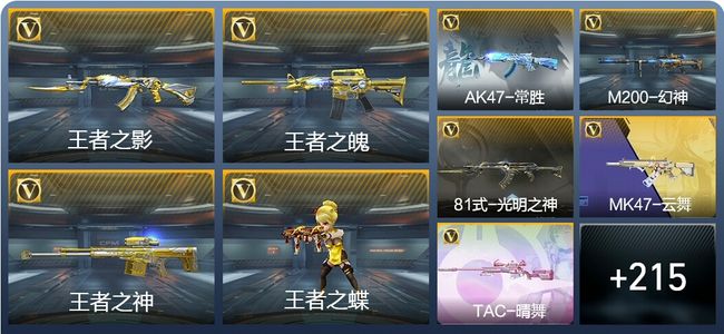 穿越火线：枪战王者V8 11王者武器 224英雄武器 10英雄角色 337万化 枪王SSS