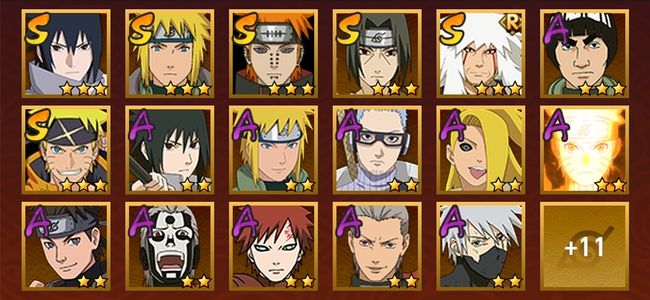 火影忍者V5 6S忍 22A忍 110忍 1010S碎片 13通灵 500W战力 中忍