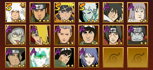 火影忍者3S忍 13A忍 61忍 423S碎片 12通灵 300W战力 前1000名 中忍