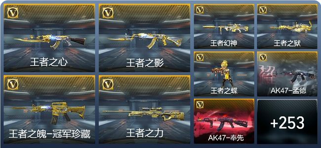 穿越火线：枪战王者V8 18王者武器 282英雄武器 12英雄角色 520万化 枪王