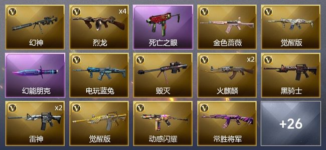 穿越火线（CF）33V武器 21皮肤 可排位 新锐