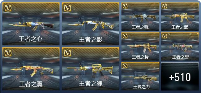 穿越火线：枪战王者V1 56王者武器 519英雄武器 31英雄角色 1325万化 枪圣SSS