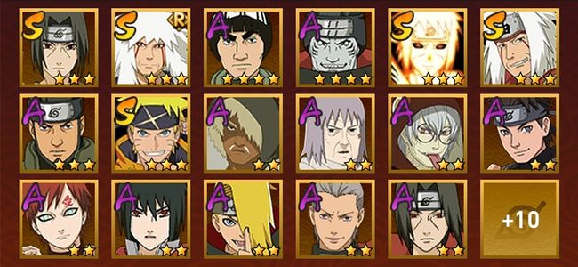 火影忍者V5 5S忍 22A忍 85忍 629S碎片 14通灵 500W战力 前500名 上忍