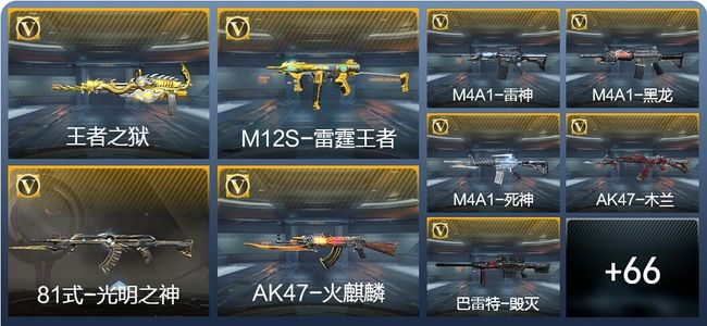 穿越火线：枪战王者V5 3王者武器 75英雄武器 2英雄角色 159万化 专家