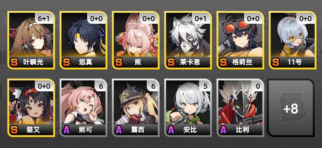 绝区零15黄 13角色黄 7S角色 2S音擎 2S邦布 女主 56