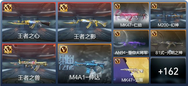穿越火线：枪战王者8王者 171英雄武器 4英雄角色 291万化 枪皇