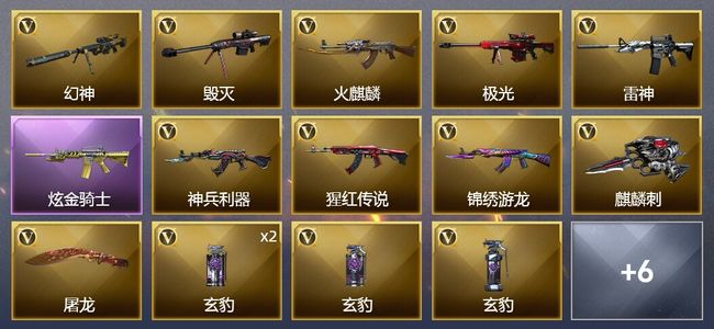 穿越火线（CF）1炫金武器 17V武器 5皮肤 可排位 大师