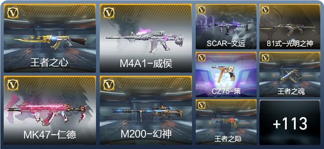 穿越火线：枪战王者V5 3王者武器 176英雄武器 新锐